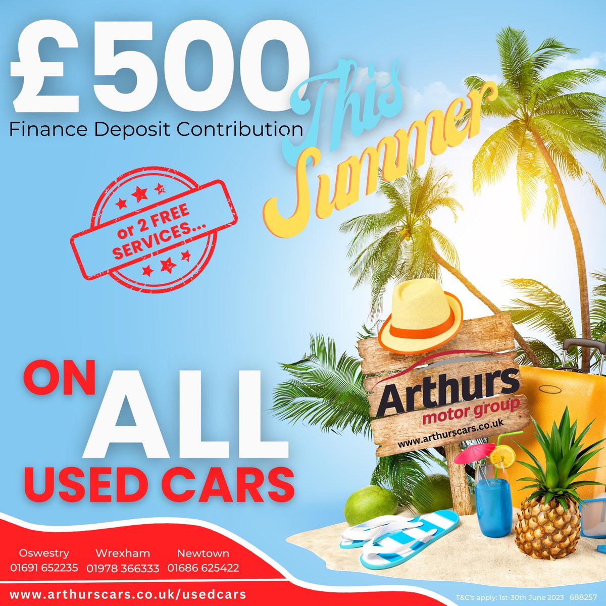 Which would you choose?
£500 Finance Deposit Contribution
or 2 FREE Services...