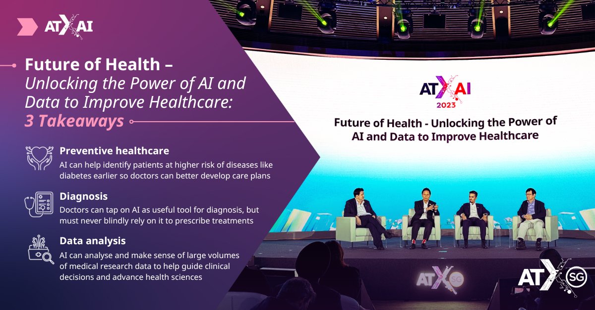 AsiaTechxSG's tweet photo. 🩺 How can #artificialintelligence transform the way we receive healthcare now and in the future? Read on to see what our #ATxAI panellists have to say.
Join us for more #ATxSummit panels happening this afternoon: https://t.co/4smAqEPwDm https://t.co/bBJ09rWTZn
