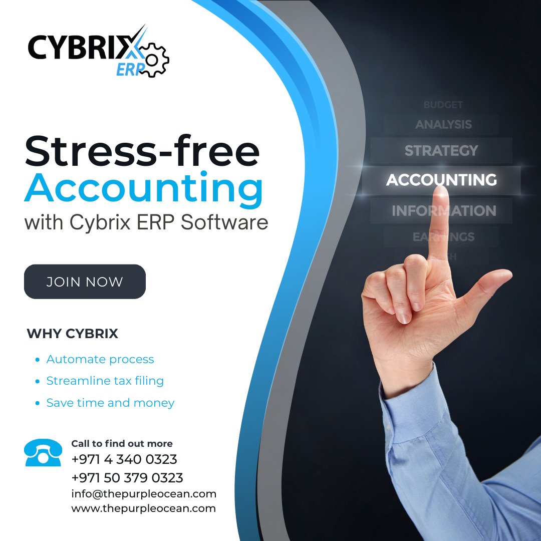 Leave #accounting #stress behind with #Cybrix #ERP #software - your ticket to effortless #financial control! 💼💰

#cybrixerp #erpsoftware #erpsolution #solution #AccountingHelp #Finance #dubai #uae #erp #abudhabi #RAK