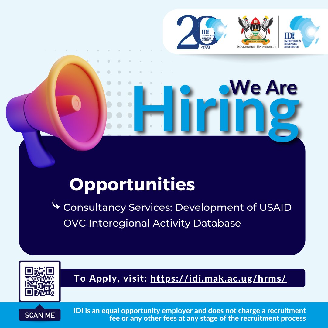 IDIMakerere's tweet photo. #ConsultancyOpportunity

Interested firms/individuals are requested to submit their proposals before 16th June 2023.
For more details, visit: https://t.co/5zgkwnEK1g https://t.co/AprTWexfzz