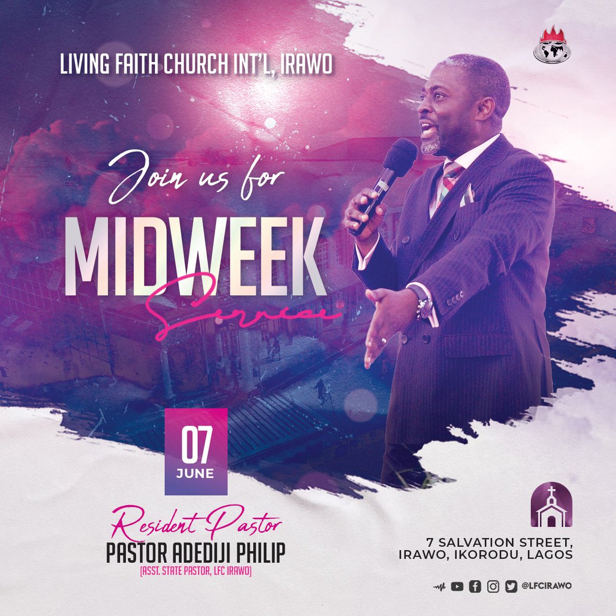 LFC_Irawo's tweet photo. Join us this evening for our Midweek Teaching & Communion Service. It promises to be an impactful time in God's presence as we worship, listen to the Word, and partake of the blessings of the Communion.
.
#lfcirawo #MidWeekService #JoinUsTonight https://t.co/4ZRyQQTUMT