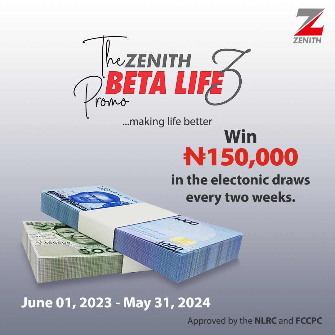 Gidi_Traffic's tweet photo. You can be a winner in the ZenithBetaLifePromo3. Simply visit https://t.co/lTXWQkELY7 for more information.

#BetaLifePromo3 #Betalife #ZenithBetaLifePromo #ZenithBetaLifePromo3 https://t.co/TevjwZtgEe