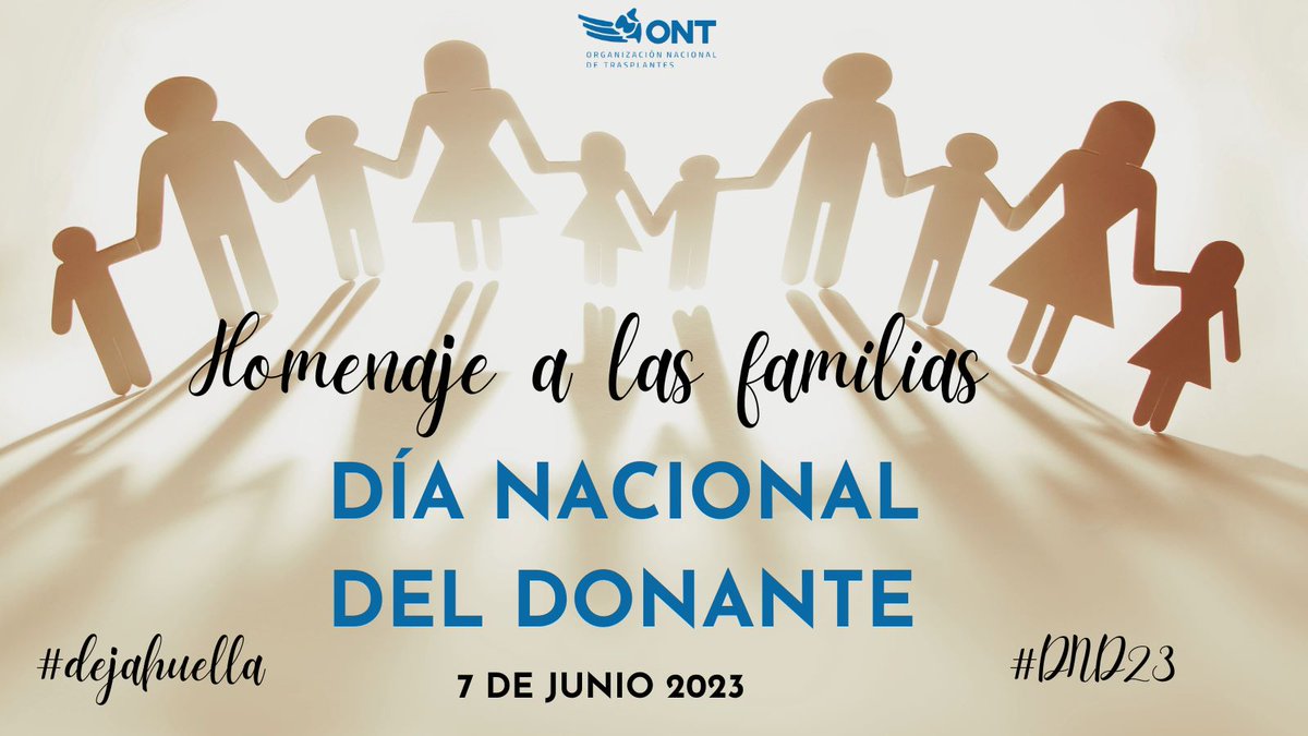 sanidadgob's tweet photo. Hoy es el #DíaNacionaldelDonante

Una fecha en la que agradecer a tod@s l@s donantes y sus familias la inmensa generosidad con la que han hecho posible los casi 5.400 trasplantes realizados en 2022 y los cerca de 51.000  desde 1989.

Súmate al movimiento @ONT_esp y #DejaHuella https://t.co/slpWb5xo6b