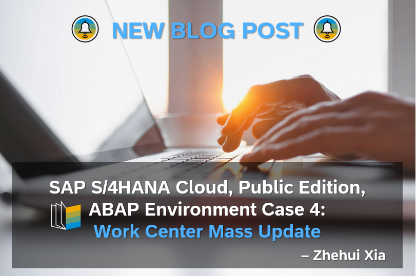 Here comes the 4th blog post of the #SAP #S4HANA #Cloud, public edition #ABAP environment series. In this blog post, Zhehui Xia gives step-by-step instructions on how to develop an APP with 3SL for a mass update in work center. @SAPCloudERP 

imsap.co/6015Oxj0D