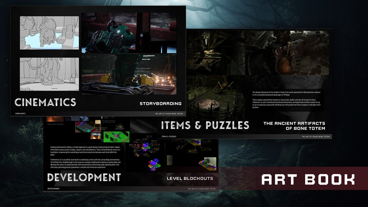 StasisGame's tweet photo. If you loved Stasis Bone Totem - please consider getting the SUPPORTERS PACK!

The art book alone is 112 pages of amazing art from the game, as well as a 47 page fully illustrated game guide!
PLUS you get the Soundtrack AND some awesome wallpapers!

https://t.co/YFB1GSk3BO https://t.co/SYomVzBjyp