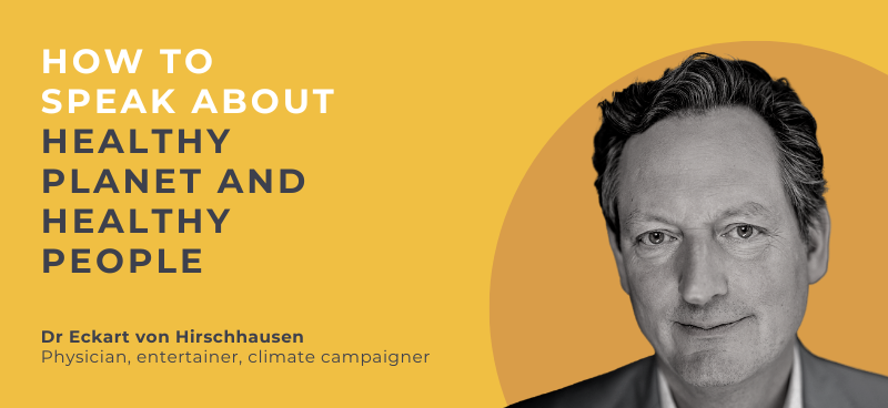 CleanMedEurope's tweet photo. Physician, entertainer, and now #climate campaigner - Dr Eckart von Hirschhausen join us to explore why and how we should talk about the need for a healthy planet for healthy people. Dr Eckart brings concrete examples and good practices for the health sector. #CleanMedEurope https://t.co/qIlvh6PlRT