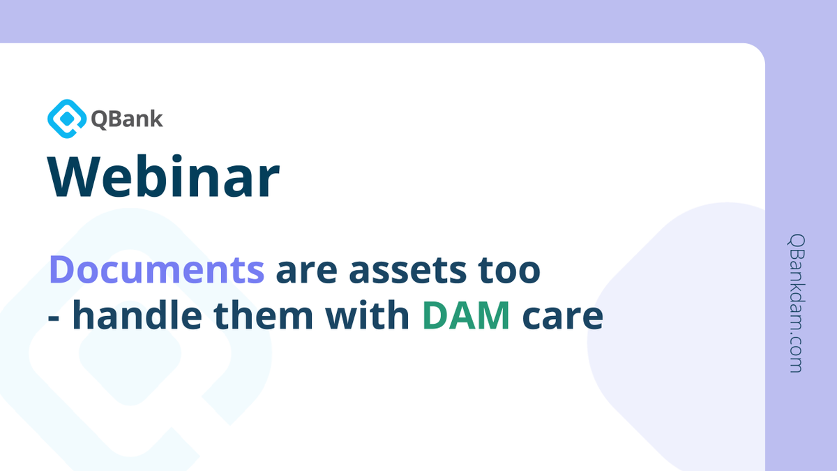 Missed our webinar on the value of documents in DAM? No worries, we got you covered with a replay!🧑‍💻 Learn how document management in DAM works, challenges faced, and inspiring use cases and features in QBank. Watch now!

fal.cn/3ySyQ

#QBankDAM #documentmanagement