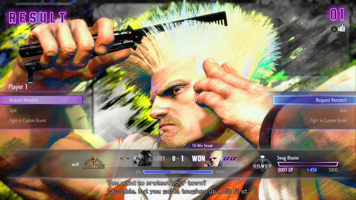 Reached silver off a 10 game win streak, Guile is so easy #StreetFighter6