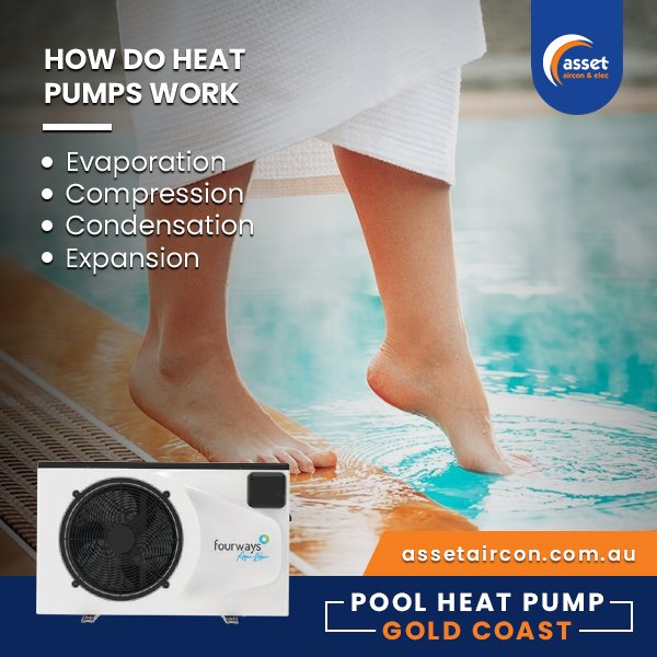 AssetAirconElec's tweet photo. Discover the #gamechanging #heating #solution for extending your #pool #season during winter with #Fourway's #Pool #HeatPump in #GoldCoast. The ultimate solution for extending your pool season while being #costefficient and #ecoconscious!

Order Online: https://t.co/zSXQMcSBKG https://t.co/Q5ccKsZQed