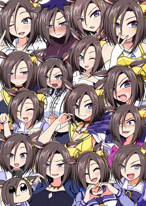 #描いたウマ娘まとめ エアグルーヴがいっぱいだ