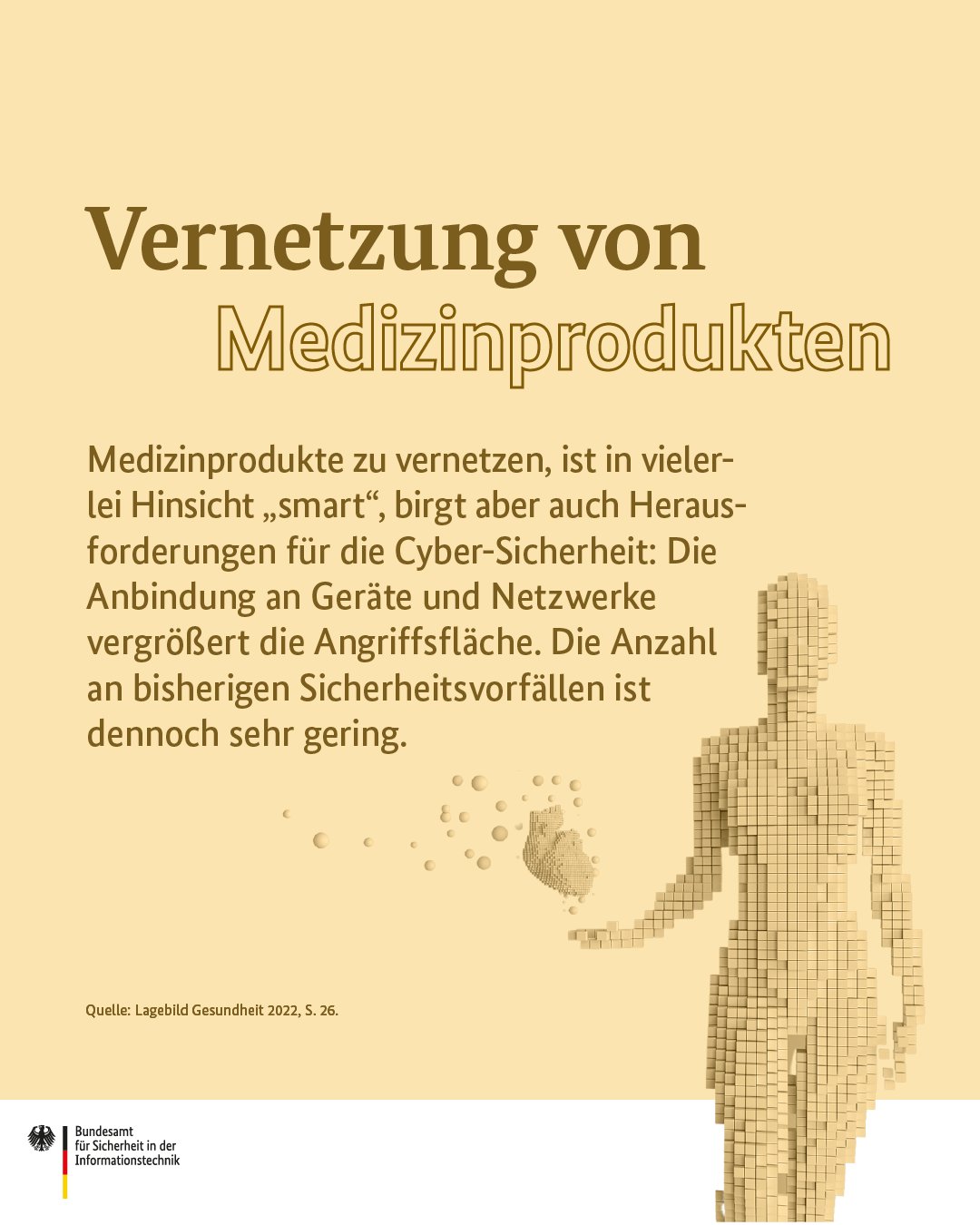 Medizinprodukte zu vernetzen, ist in vielerlei Hinsicht „smart“, birgt aber auch Herausforderungen für die Cyber-Sicherheit: Die Anbindung an Geräte und Netzwerke vergrößert die Angriffsfläche. Die Anzahl an bisherigen Sicherheitsvorfällen ist dennoch seh