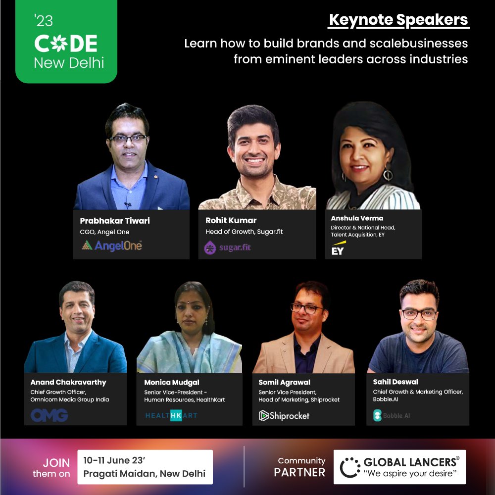 lancersglobal's tweet image. Brace yourself for a wave of inspiration, enlightenment, and empowerment as trailblazers from various industries unveil their invaluable insights.  
 Reserve your seat today  
👉 bit.ly/3IKcTKK

#GLinCODE #GlobalLancers #SpeakerPanel #collaboration #techevent #code2023