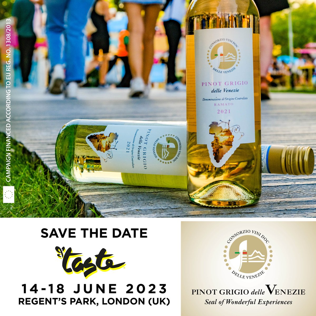 We’re bringing a piece of Italy to Regent’s Park!
From June 14 to 18, we’ll be at <a href="/tasteoflondon/">Taste of London</a>: come and visit us to discover the incomparable taste of #PinotGrigioDelleVenezieDOC