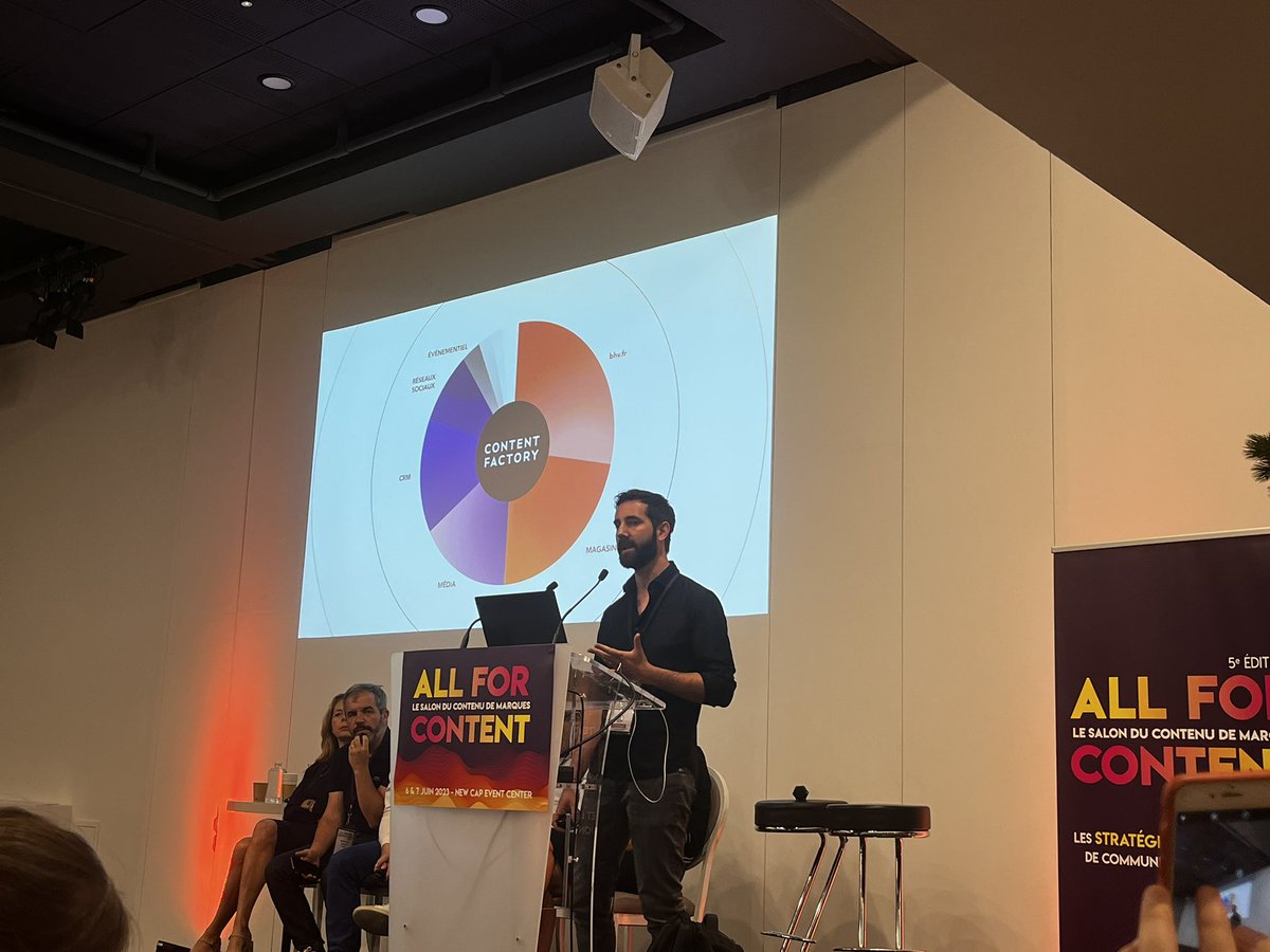 kl_m's tweet image. Bien arrivé au @allforcontent ! 
On commence avec la présentation de la #contentfactory de @leBHVmarais avec Jérôme Schmitt.
