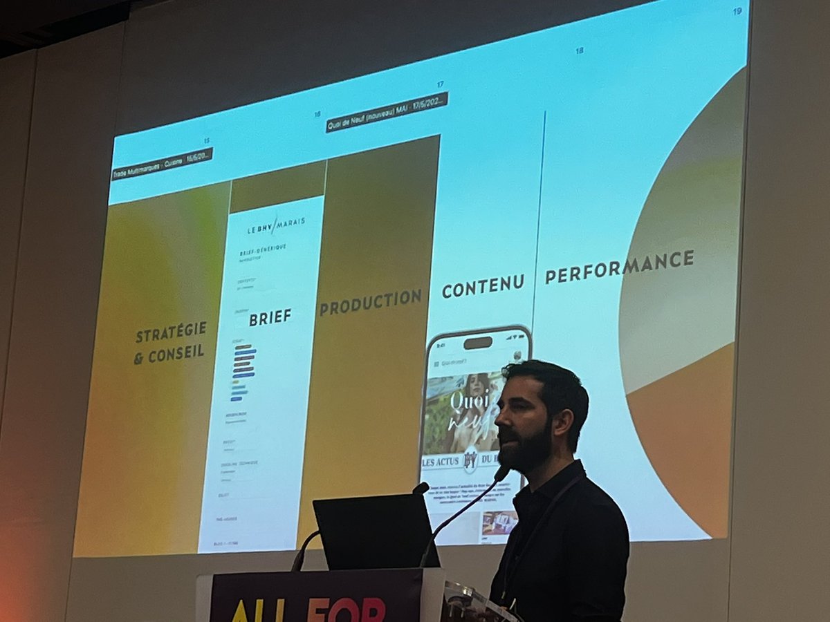 kl_m's tweet image. Bien arrivé au @allforcontent ! 
On commence avec la présentation de la #contentfactory de @leBHVmarais avec Jérôme Schmitt.