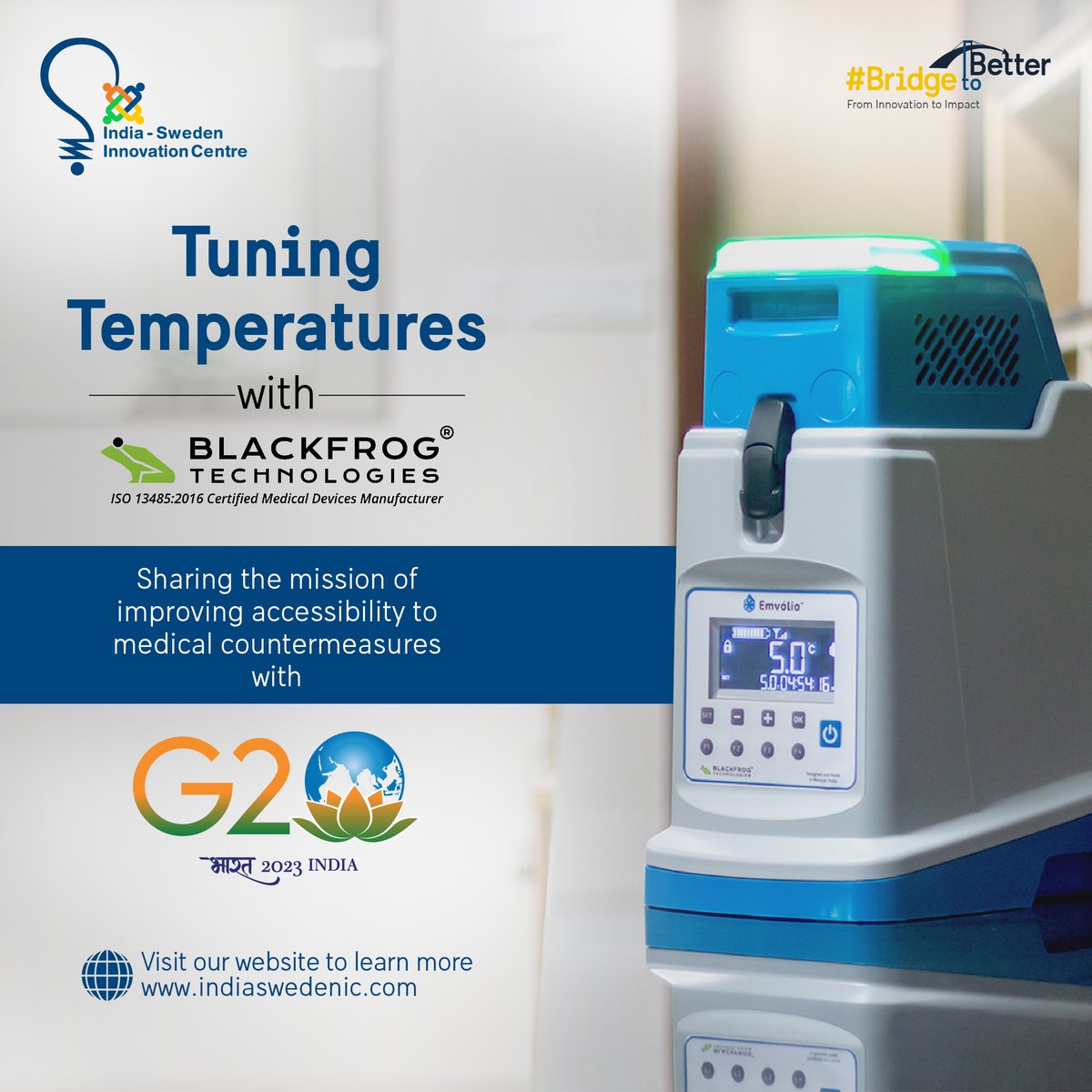 IndiaSwedenIC's tweet photo. It is a patented rapid cooling technology designed for safe last-mile transport of vaccines. This breakthrough solution greatly enhances efficiency of immunisation supply chains, ensuring that vaccines reach their intended recipients safely with least wastage. https://t.co/F2RZw4VDyX