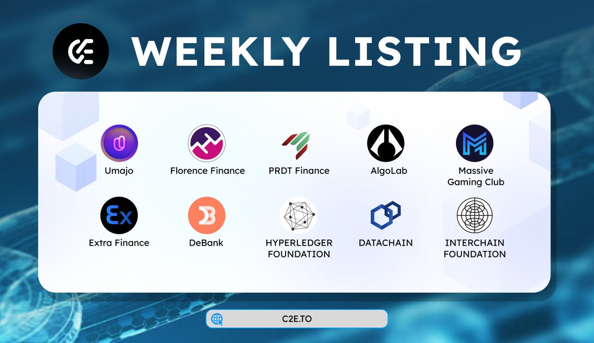 📢 Thrilling updates!

🌟  This week we've added 10 amazing projects. Welcome aboard:

🔗 @UmojaProtocol
🔗 @FinanceFlorence 
🔗 @PRDT_Finance 
🔗 @algolab_ 
🔗 @ClubMassive 
🔗 @extrafi_io
🔗 @DeBankDeFi 
🔗 @Hyperledger 
🔗 @datachain_en 
🔗 @interchain_io 

Experience their…