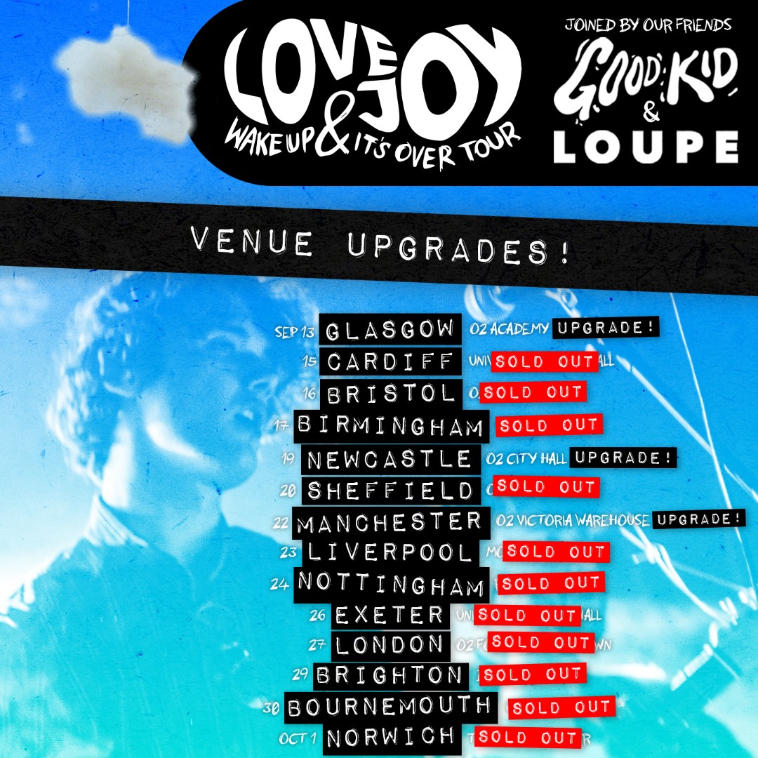 The only indie band with a double kick drum, @lovejoy, head here Tue 19 Sep as part of their UK tour! Tickets on sale now. 🤘

🎟️ amg-venues.com/5pnU50OGWXH 

#O2CityHallNewcastle