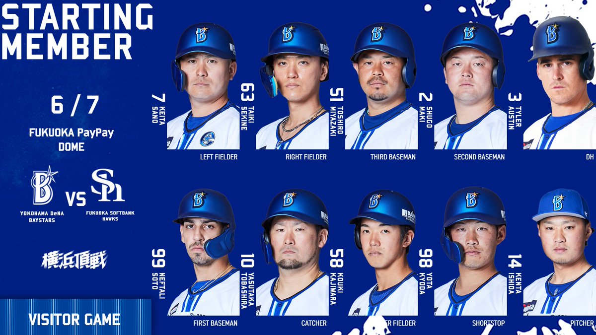 STARTING LINEUP. #baystars