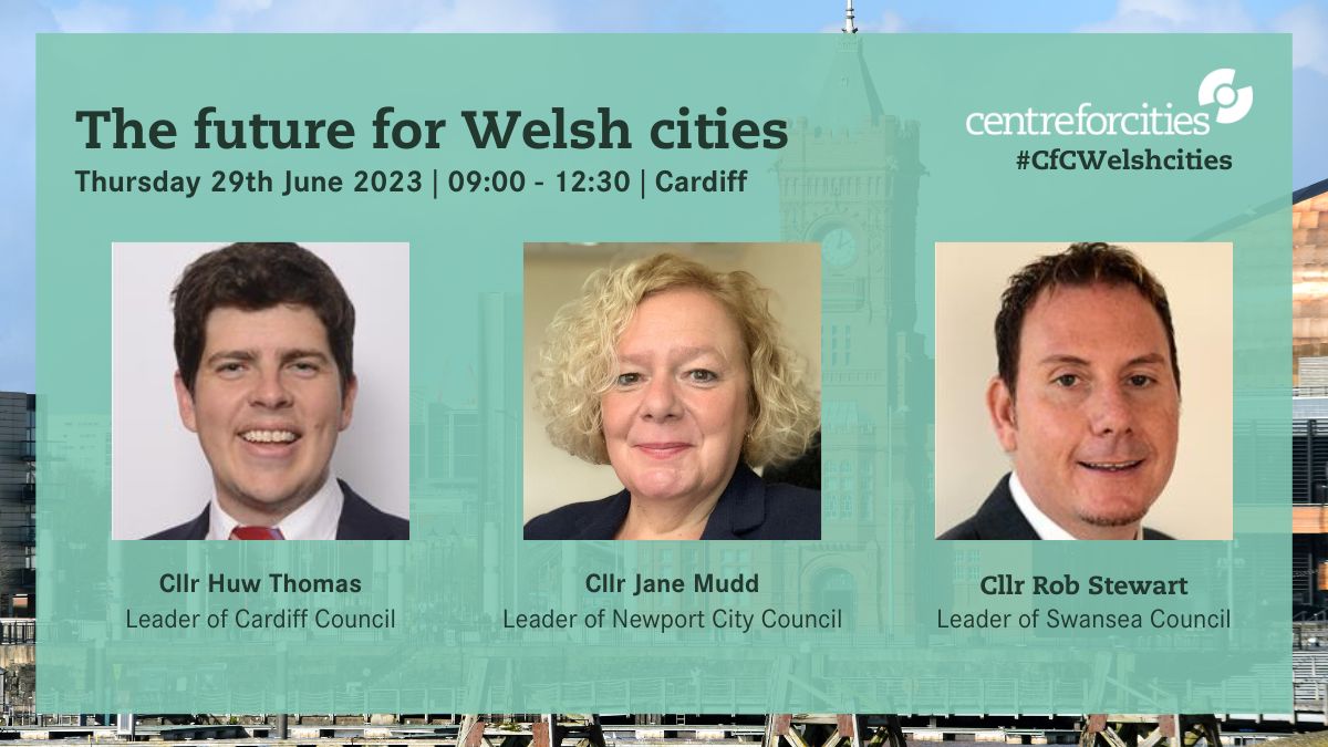 CentreforCities's tweet image. Join us in Cardiff on Thursday 29th to explore why Cardiff, Newport and Swansea are key to both Welsh and UK prosperity, and the role of innovation and investment in helping the cities realise their ambitions. 

Register to attend: eventbrite.co.uk/e/the-future-f…