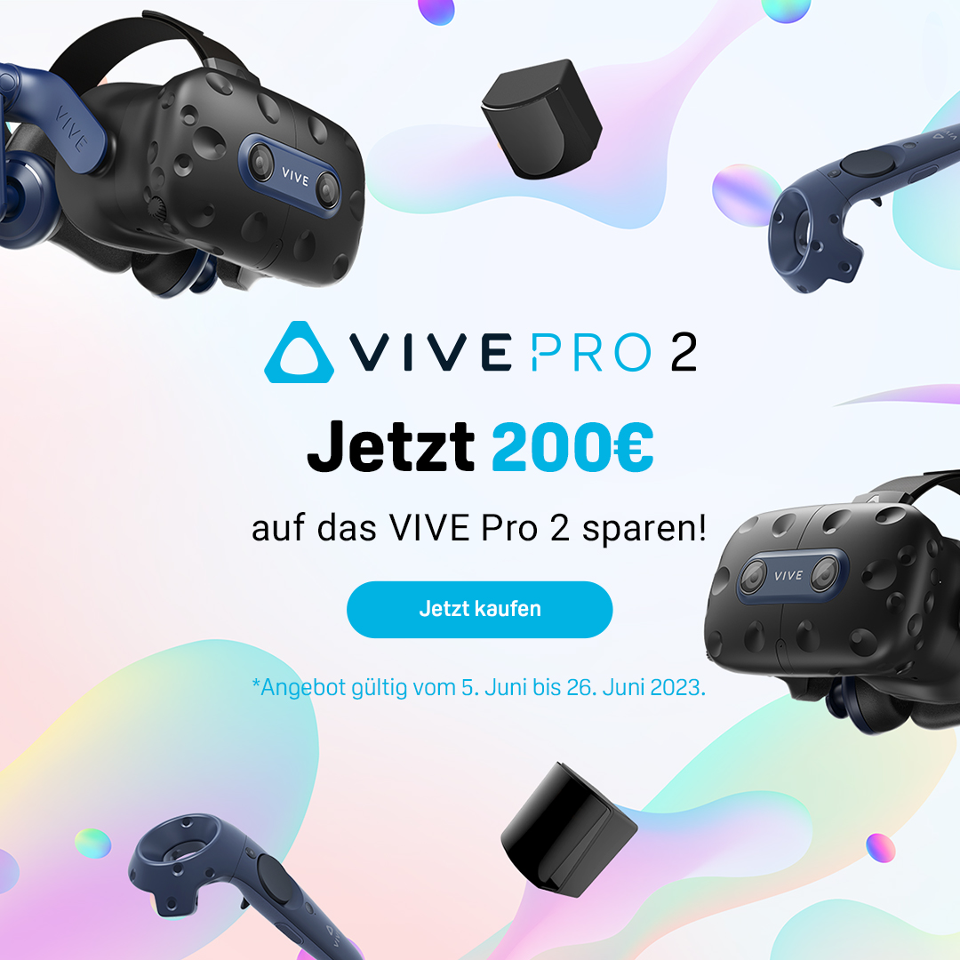 HTC_de's tweet photo. ๐ฅ Tauche ein in die Zukunft des Gamings mit HTC VIVE Pro 2! ๐ฅ
๐ Erlebe atemberaubende 5K-Auflรถsung und ein breites Sichtfeld. ๐ฎ๐ซ
๐ Bestelle jetzt und spare bis zum 26. Juni 2023 bis zu 200โฌ! #HTCVIVEPro2 #VirtualReality #GamingRevolution https://t.co/41yyf8flGN