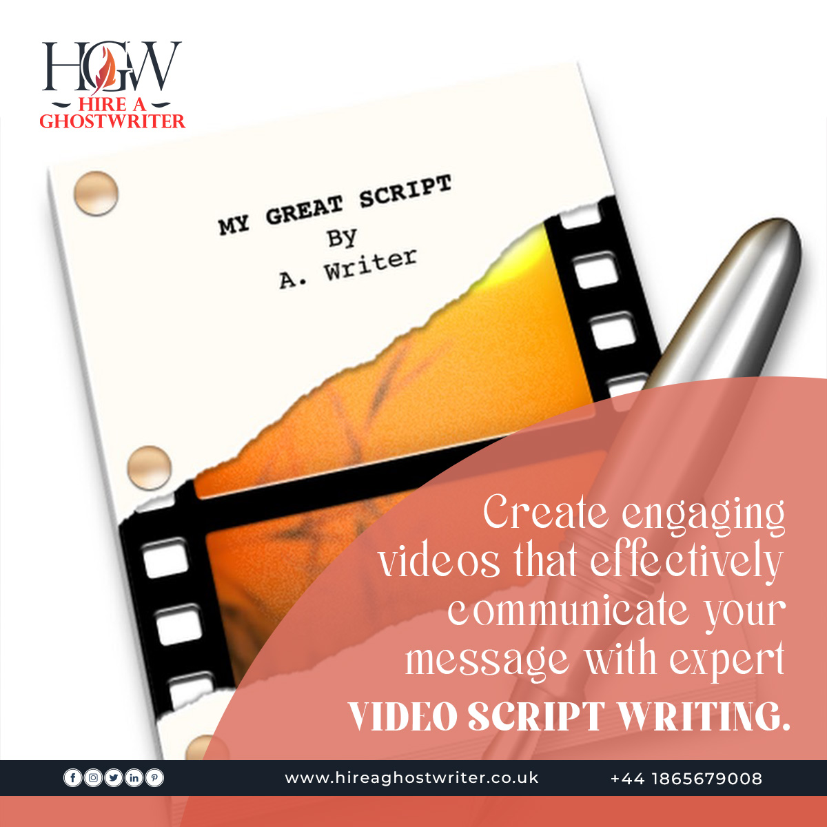 HireAGW's tweet image. Our writers craft scripts that engage your audience, convey your brand message, and drive conversions. #VideoScriptWriting #EngagingVideos #DriveConversions