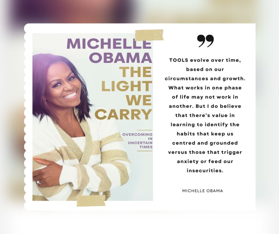 Tools evolve in different phases, some change while some get improved on. 

Are you making improvements to your tools as you progress in life?

#wedensday #motivation #booklovers #bookreader #thelightwecarry #michelleobama