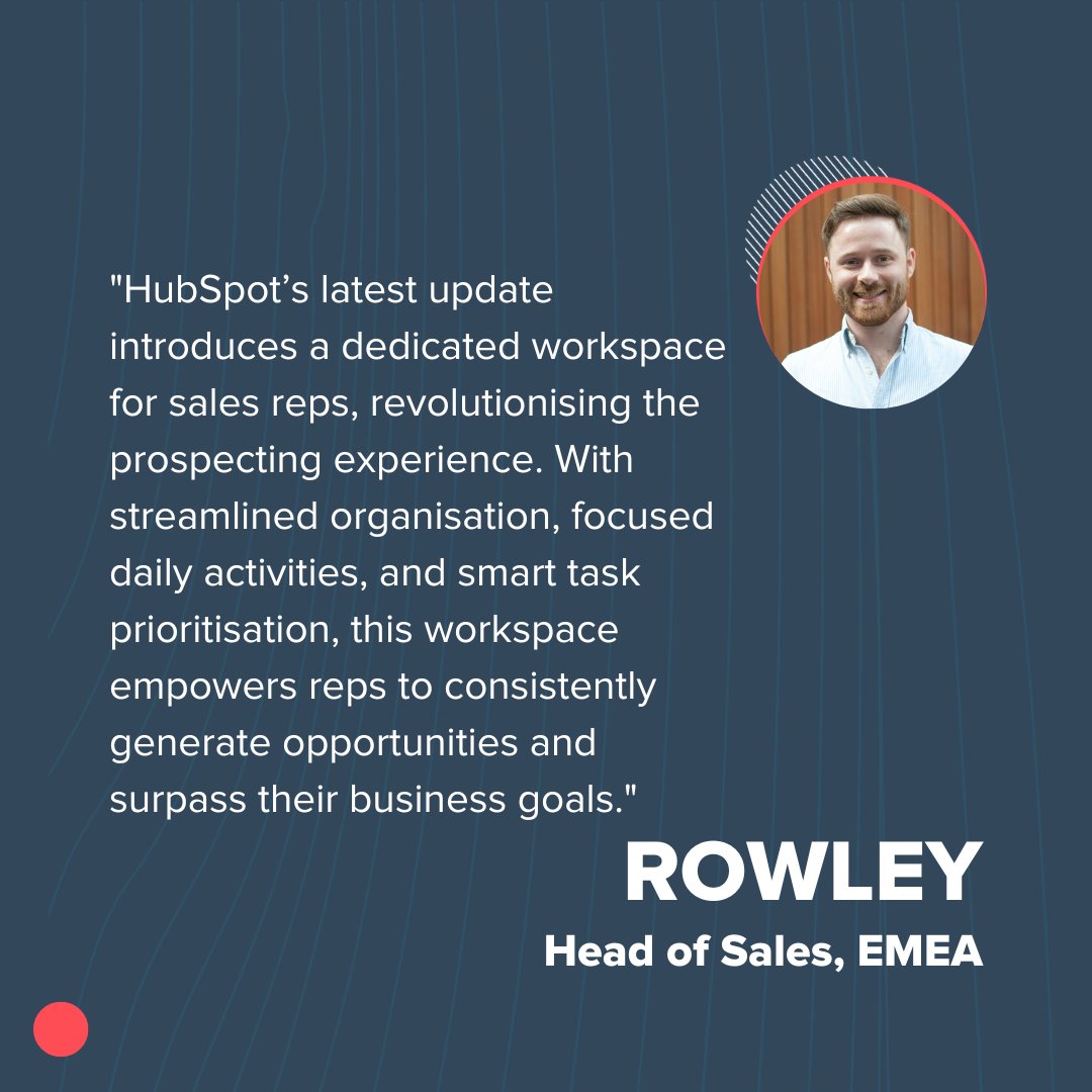 HubleDigital's tweet photo. HubSpot’s new dedicated workspace for sales reps consolidates the prospecting experience, optimising organisation, focus, and goal alignment to consistently generate opportunities. 📈

#HubSpot #SalesHub #HubSpotProductUpdate #HubSpotUpdate #Technology https://t.co/bxXrmF95oN