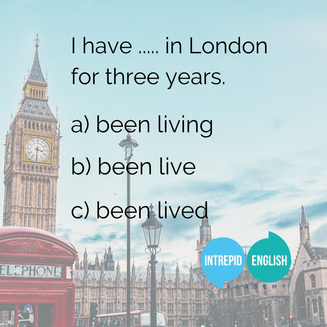 💡What is the correct answer to finish the sentence?🤔 Post your answer in the comments! 👇

#englishlessons #esl #englishverbtenses #englishquiz #london