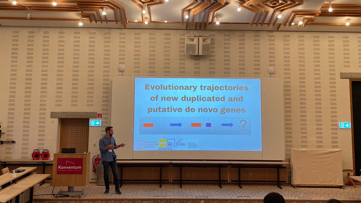 Bioinformatics GRIB (@grib_barcelona) on Twitter photo 🗣️📢<a href="/jcarlosmond/">J. Carlos Montañes</a> gave a talk in #microproteins2023 presenting the recently published paper of the <a href="/maralbasoler/">Mar Albà</a> team of <a href="/GRIB_Barcelona/">Bioinformatics GRIB</a> on the evolution of putative de novo genes
👉pubmed.ncbi.nlm.nih.gov/37139943/
<a href="/HMar_research/">HMar Research Institute</a> <a href="/the_prbb/">Biomedicina BCN</a> 🗣️📢<a href="/jcarlosmond/">J. Carlos Montañes</a> gave a talk in #microproteins2023 presenting the recently published paper of the <a href="/maralbasoler/">Mar Albà</a> team of <a href="/GRIB_Barcelona/">Bioinformatics GRIB</a> on the evolution of putative de novo genes
👉pubmed.ncbi.nlm.nih.gov/37139943/
<a href="/HMar_research/">HMar Research Institute</a> <a href="/the_prbb/">Biomedicina BCN</a>