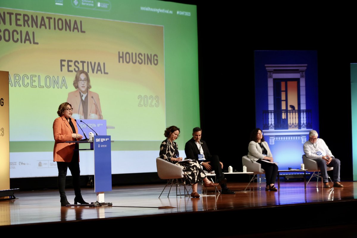 ishf2023's tweet photo. ‘Housing is considered as an asset, a speculation, legitimised by the public administration. We need to change this and ensure the full accessibility to housing " said Mayor of #Barcelona @AdaColau at the Welcome plennary session of #ISHF2023. #SocialHousing https://t.co/TAyCNYBzER