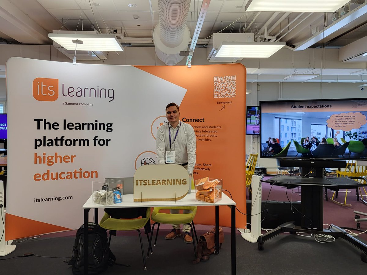 itslearningFI's tweet photo. Pedaforum 2023  Tampereella tänään! 
Tervetuloa näyttelyyn ja tutustumaan itslearning-oppimisalustaan https://t.co/1xJABX3bIc
#pedaforum2023 #kopeda #digipeda #opetus #korkeaaste #yliopistopedagogiikka #MOOC #sustainability #lifelonglearning #LMS https://t.co/TuxX06gw4s