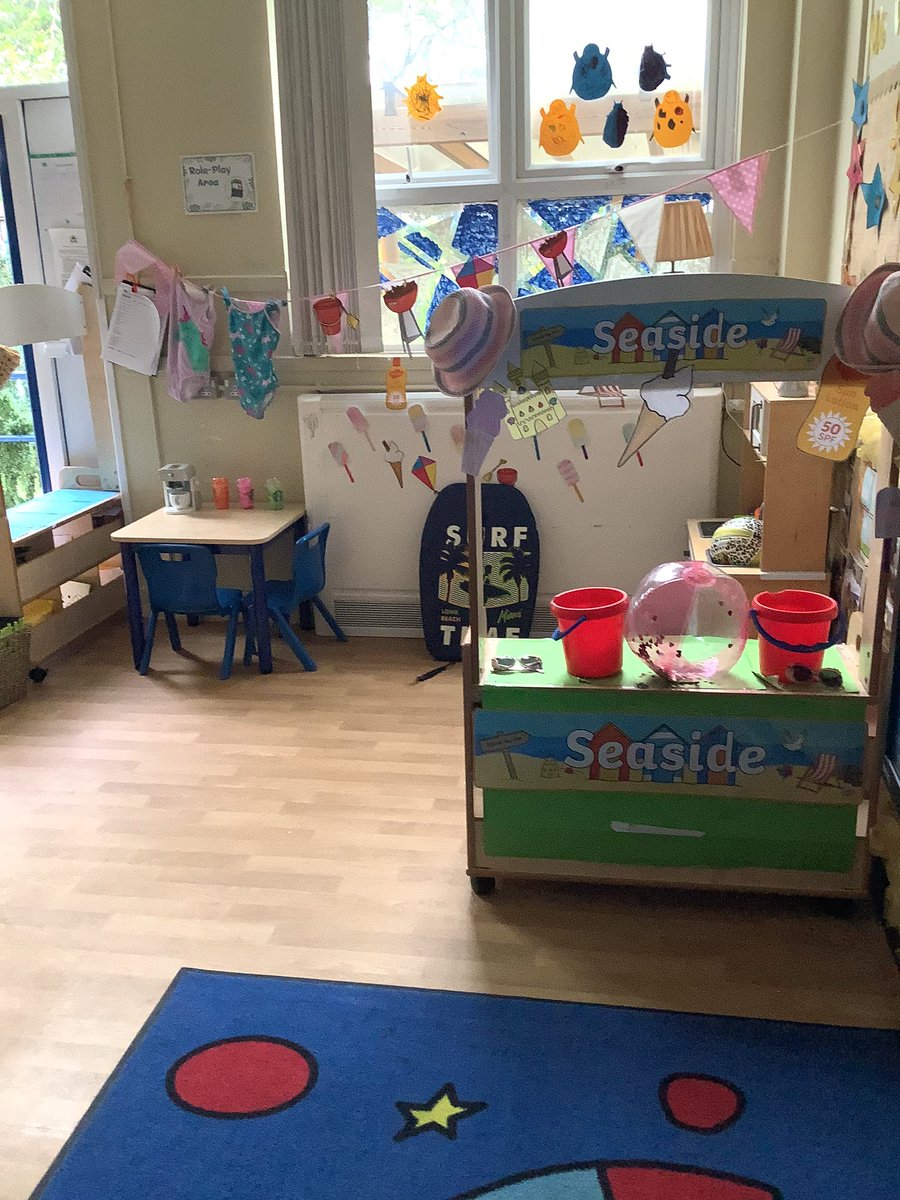 Seaside role play area in nursery this week ☀️🌊 <a href="/PinehurstP/">Pinehurst Primary</a>