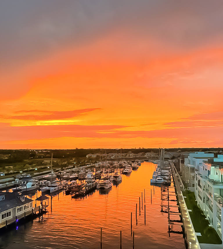 View this evening from The Cove at Palm Cay. Beautiful during the day, and amazing when the sun sets.