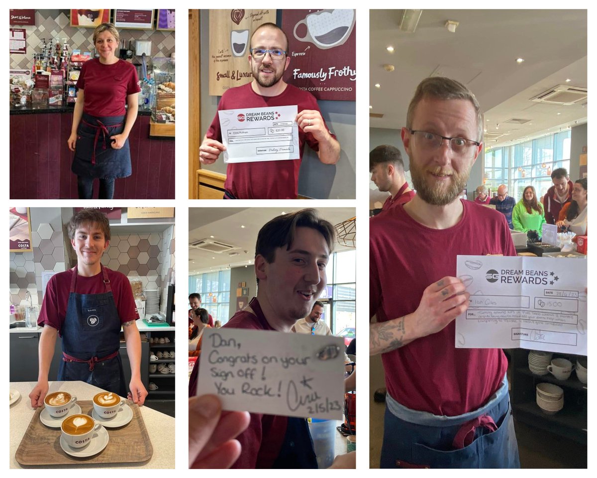 Here is a short recap of the things our team has done in May: Well done to Larisa on being promoted to Store Manager, Congrats to Chris on receiving Dreams Beans, Congrats to George for achieving his Gold Flat White Badge Award and Dan who is now signed off as a Barista Maestro.