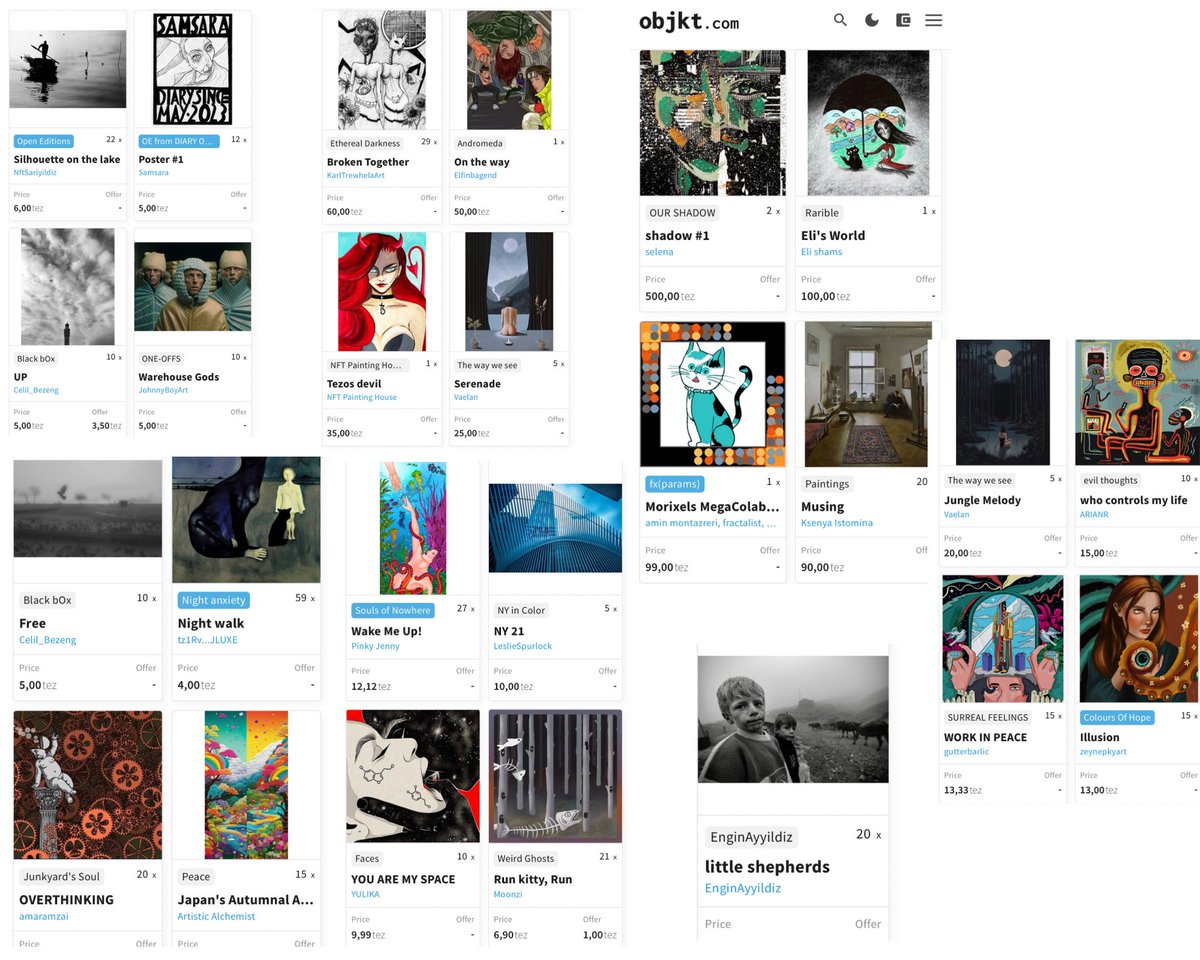 GOOD MORNING ART 🖼️

C O L L E C T E D #tezos200 

objkt.com/profile/tz1ZJC…

It's been a pleasure to come across different artists and create collections at #objkt for about 2 weeks. To be continued. Share Please 👍🏻