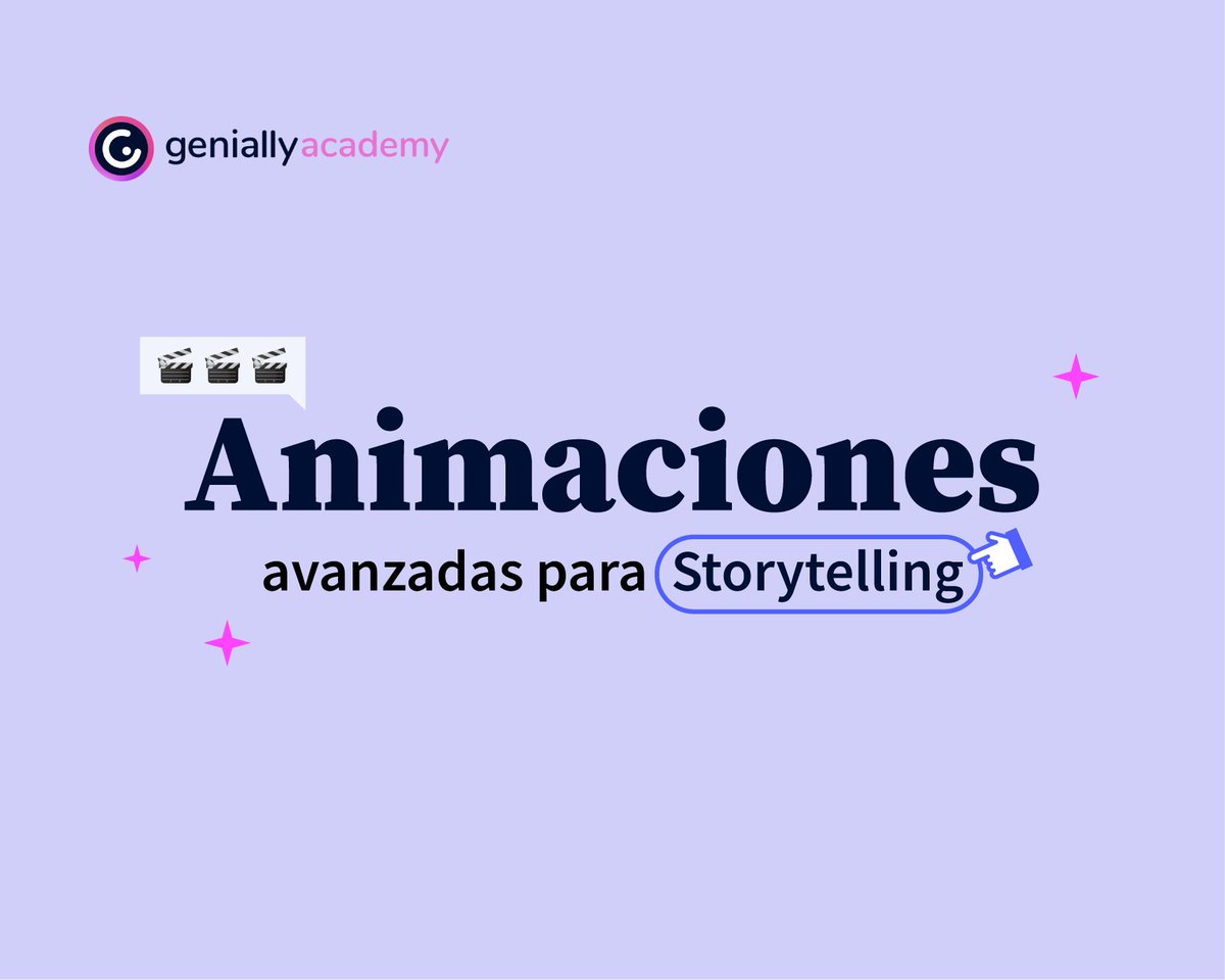 genially_es's tweet photo. Con este microcurso, en menos de 15 minutos aprenderás a crear animaciones espectaculares en Genially con las que dar vida a tus historias: https://t.co/tFPGOeFARH 

#GeniallyAcademy https://t.co/8xan6JSsl6