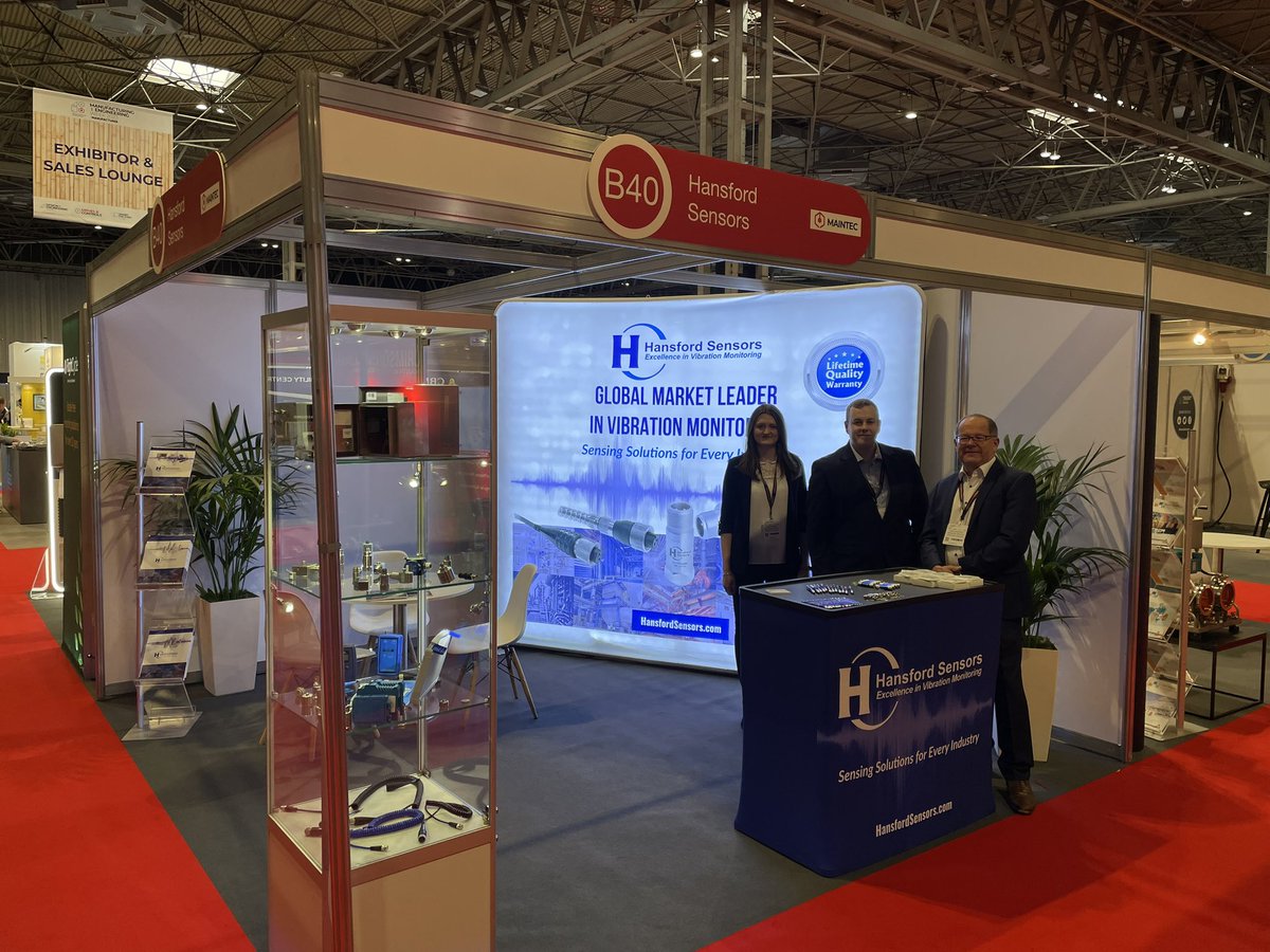HansfordSensors's tweet image. Our team are ready for Maintec! Join us on stand B40 over the next two days!#maintenance #vibrationmonitoring