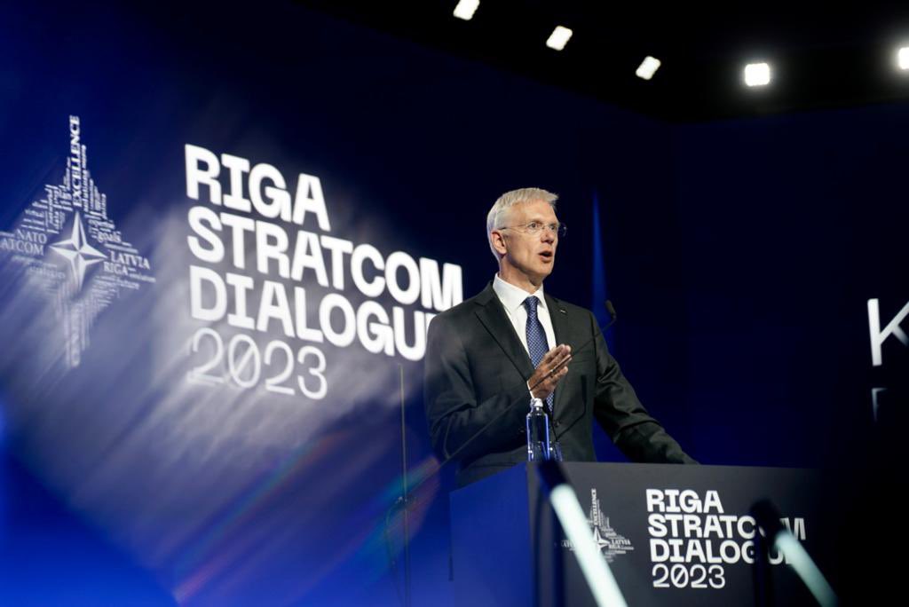 It was great pleasure to address the #RigaStratComDialogue 2023 this morning. Europe and the democratic world is currently very united, our task is to maintain this momentum because peace can only come through victory and profound strength. @STRATCOMCOE