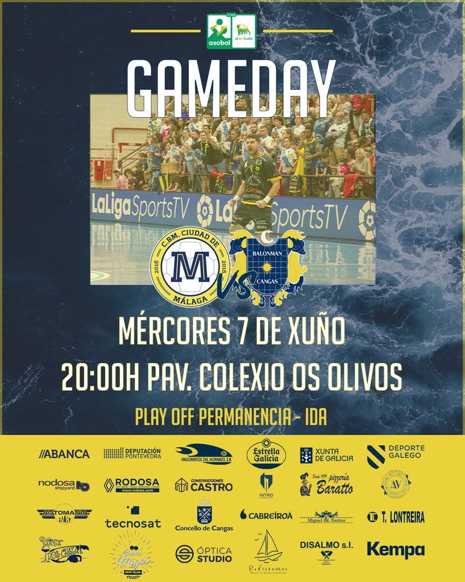 balonmancangas's tweet photo. GAMEDAY 💥
A primeira final da semana... imos con todo‼️🔥💙
🏆 Play-Off
🗓️ 7️⃣xuño
📌 IDA
🕞 2️⃣0️⃣:0️⃣0️⃣
🏟️ Pavillón Colexio Os Olivos
🆚 @BMCiudadDMalaga
#MALCNG #AtaoFinal #enCangasninguenserende #deportegalego #somosABANCA https://t.co/sDvCdOa3Sm