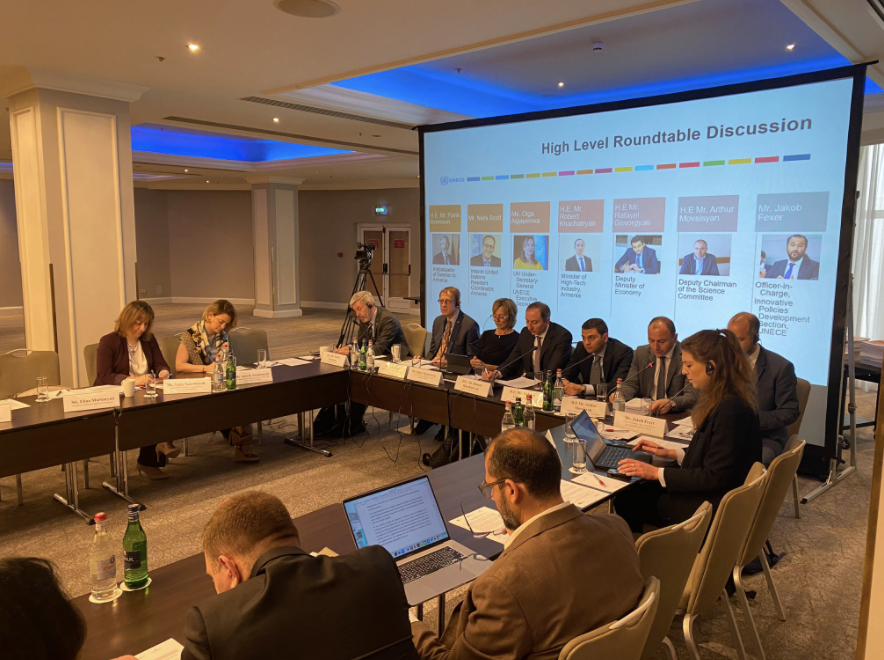 ElisabethTuerk's tweet photo. 🇦🇲🇺🇳 High-level launch of the @UNECE Innovation for Sustainable Development Review #I4SDR of Armenia is underway with a distinguished panel discussing the findings! 

Excited to hear valuable perspectives on Armenia's innovation ecosystem! https://t.co/XkXsQJROkf