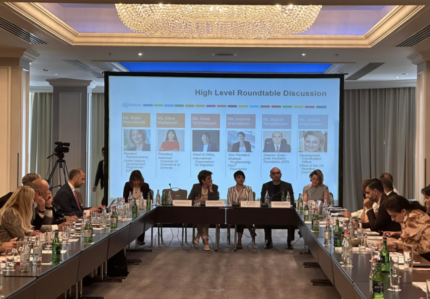 ElisabethTuerk's tweet photo. 🇦🇲🇺🇳 High-level launch of the @UNECE Innovation for Sustainable Development Review #I4SDR of Armenia is underway with a distinguished panel discussing the findings! 

Excited to hear valuable perspectives on Armenia's innovation ecosystem! https://t.co/XkXsQJROkf