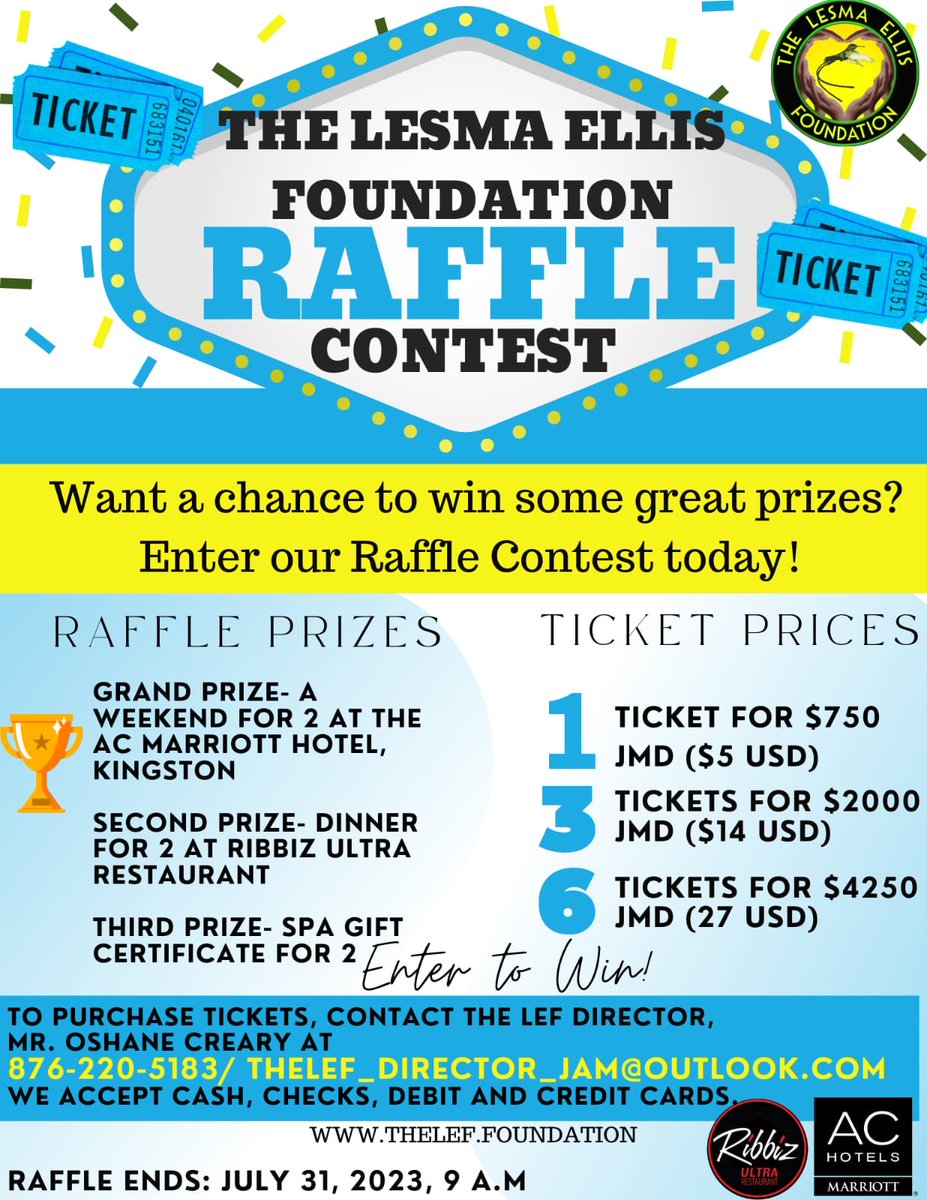 ACampbellsr's tweet photo. Kindly support ⁦@the_lesmaefdn⁩ raffle event for a major cause. Funds will be used for the foundations upcoming events #raffle #charityevent #charity #nonprofitorganization #nonprofit https://t.co/sqbzaUYMSF