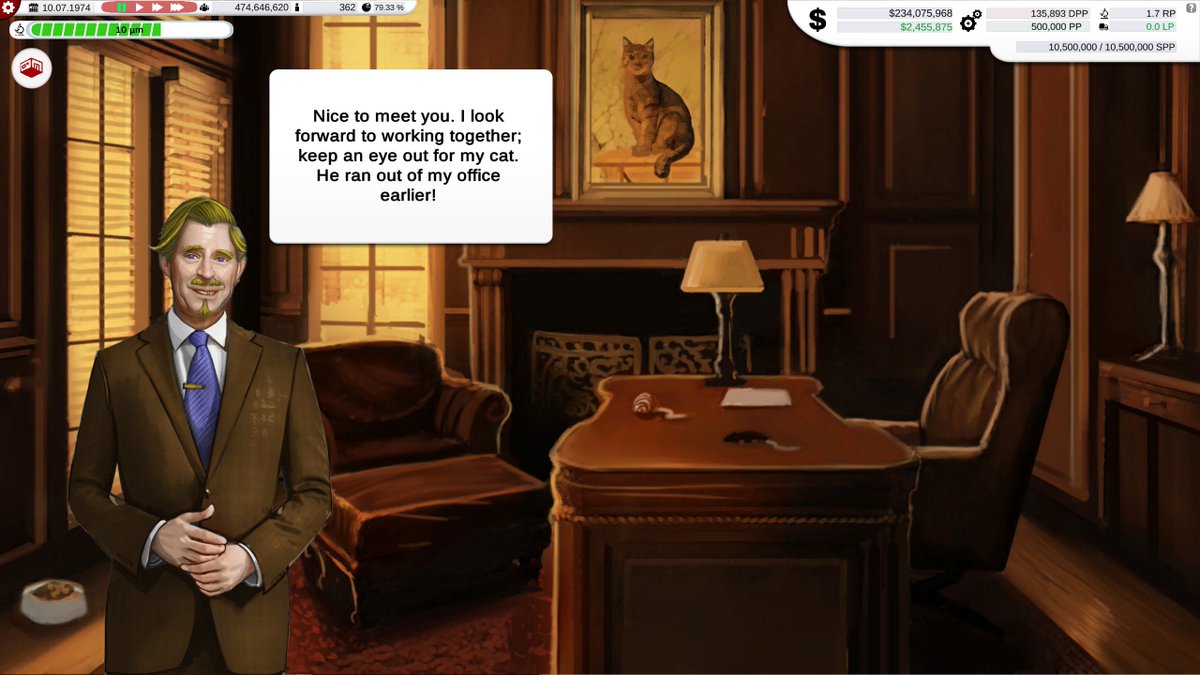 ProgOrion's tweet photo. This CEO from Computer Tycoon loves his cat. Do you? @ComputerTYC00N #indiedev #indiegame #gamedev https://t.co/NFkMQsgbUQ