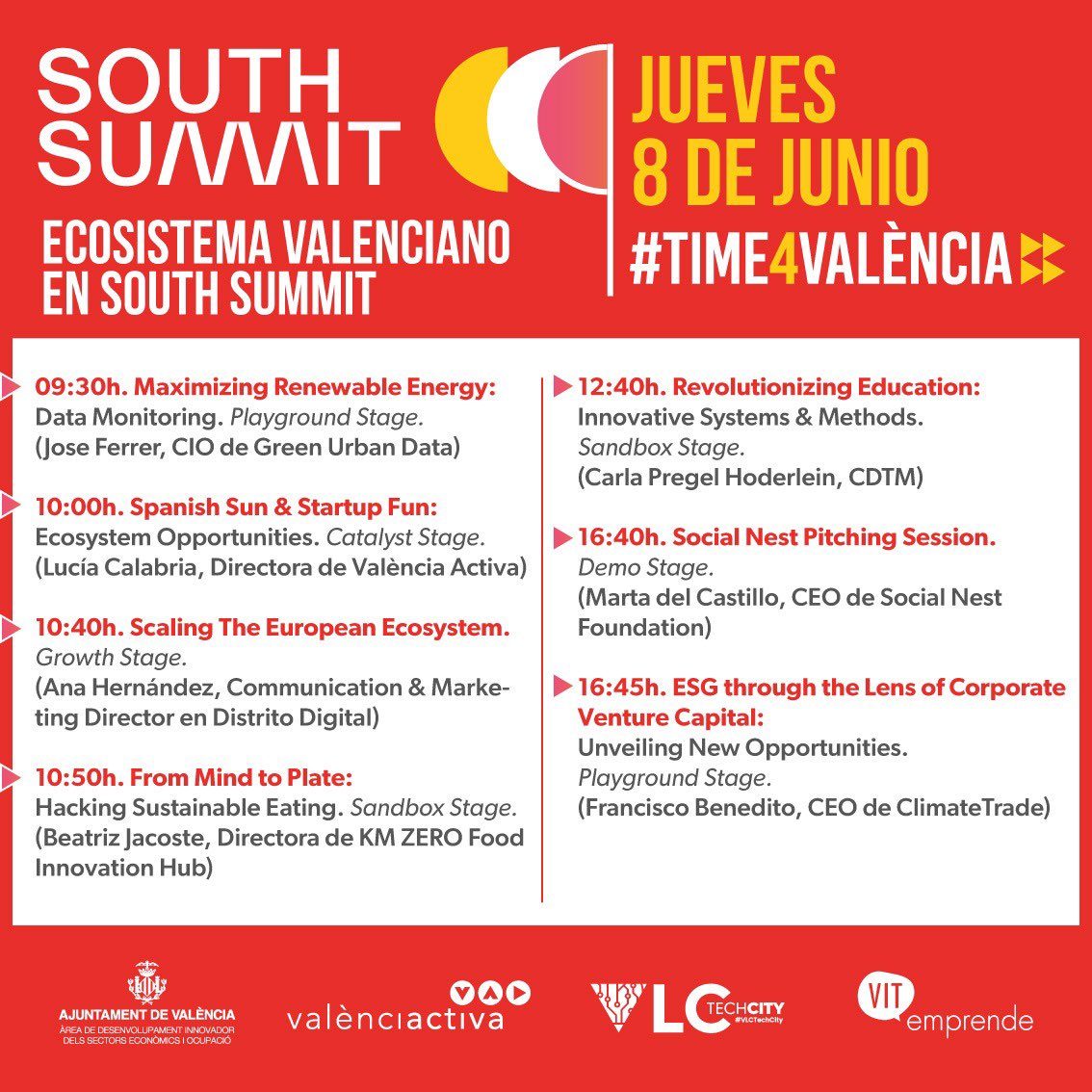 València Activa (@valenciactiva_) on Twitter photo 🚀 Estamos hasta el viernes en <a href="/south_summit/">South Summit</a> (stands 53-58) para dejar claro que es el momento de València
🔥 Nuestro ecosistema está on fire y tiene gran protagonismo en esta edición. Os dejamos los pannels con sello valenciano en #SouthSummit23
😎 It’s #Time4València! 🚀 Estamos hasta el viernes en <a href="/south_summit/">South Summit</a> (stands 53-58) para dejar claro que es el momento de València
🔥 Nuestro ecosistema está on fire y tiene gran protagonismo en esta edición. Os dejamos los pannels con sello valenciano en #SouthSummit23
😎 It’s #Time4València!