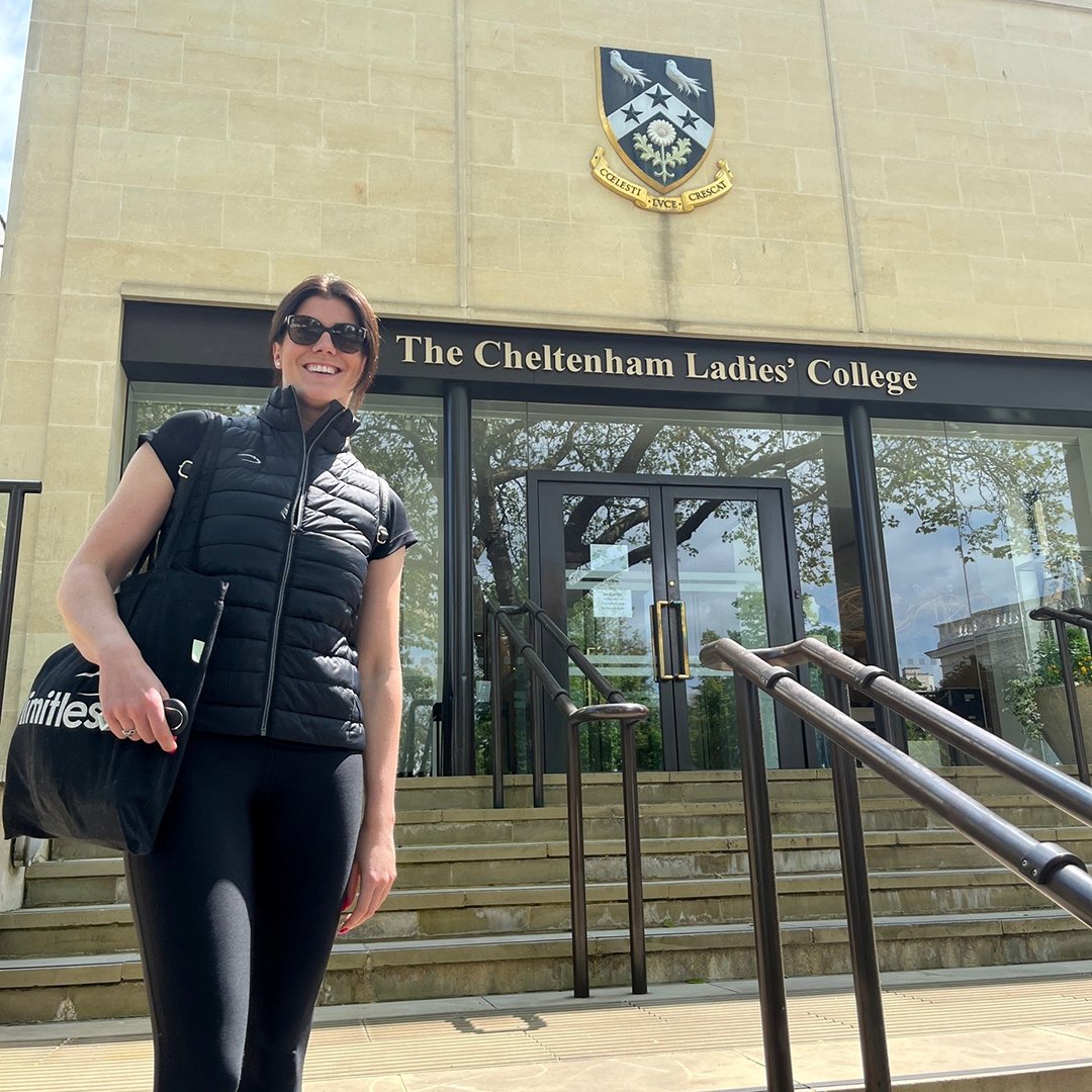 schoolblazeruk's tweet photo. A few weeks ago our ambassador Kate visited Cheltenham Ladies' College @cheltladiescoll to run a small focus group on the importance of sports bras. Many thanks for all your input!

@limitlesskit @limitlessbra #limitlesskit #BoldBraveLimitless #schoolblazer #sportsbras https://t.co/8PaujHk7mc