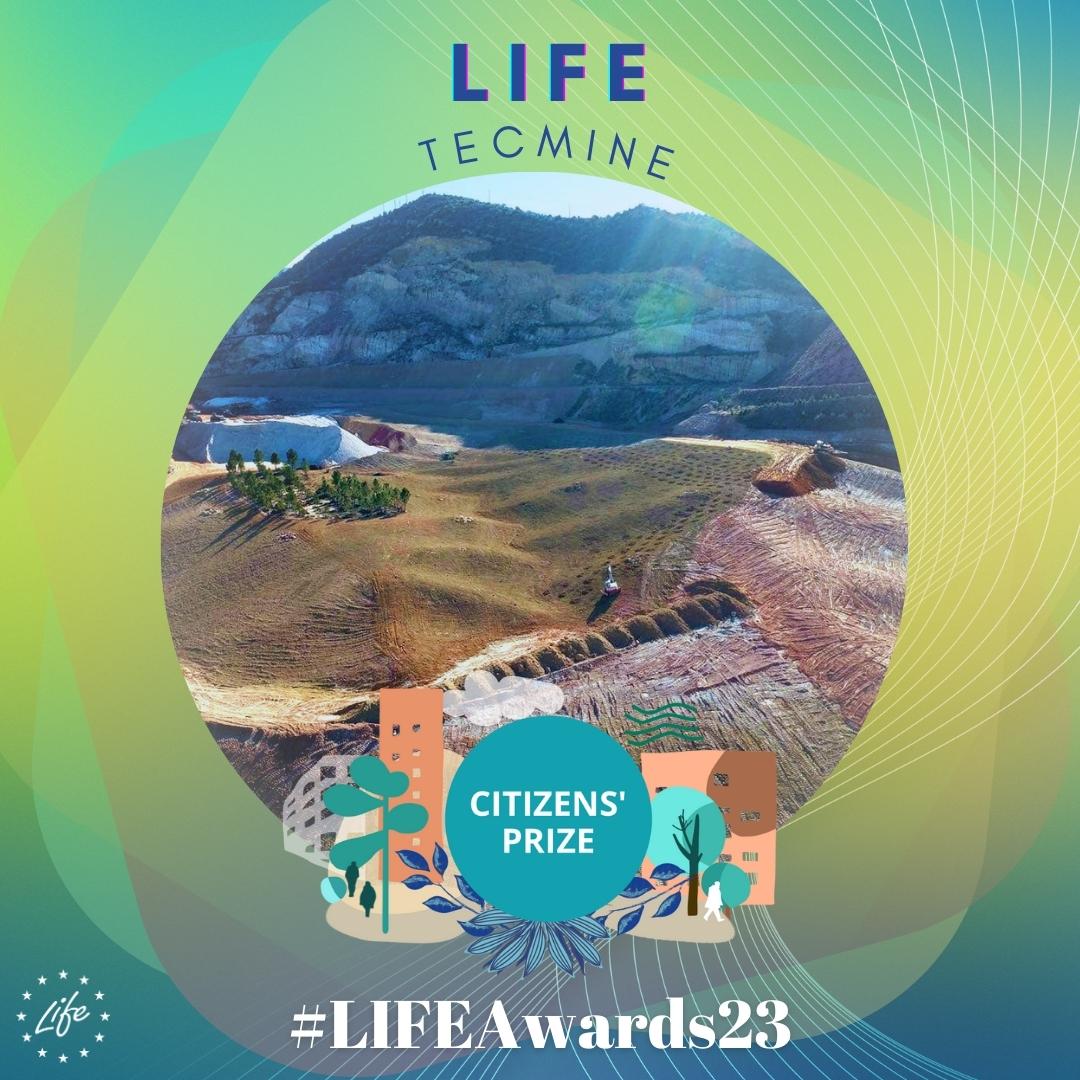 🏆🎊El proyecto #LIFETECMINE ha conseguido el Premio Ciudadano #LIFEAwards23.
🫶🏻Un agradecimiento especial a los que habéis votado. 
Y a todos los que, con vuestro trabajo y esfuerzo, lo habéis hecho posible.
@GVAagroambient @CeamFundacion @sibelcogroup @VaersaGva @unicomplutense