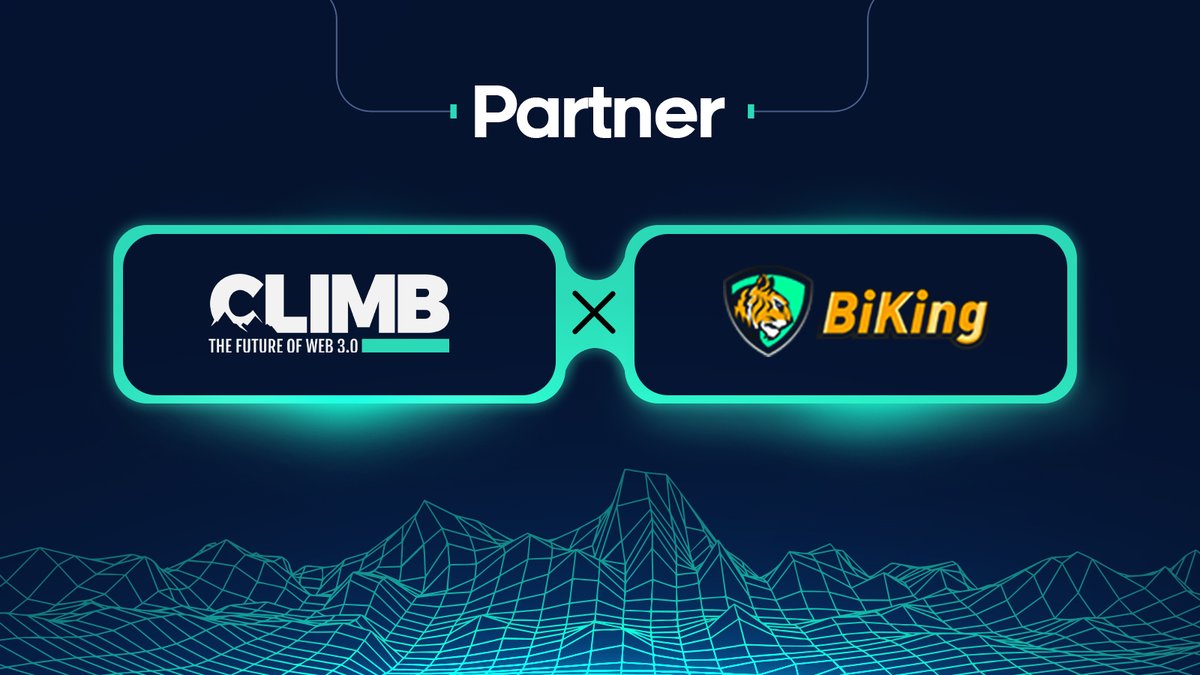 CLIMB_wbe3's tweet photo. 🚀CLIMB and BIKING reached a strategic cooperation
🚀CLIMB Token Coming soon
We look forward to opening a new era of #Web3 .0 with BIKING @BiKingex https://t.co/98gAYLybUU