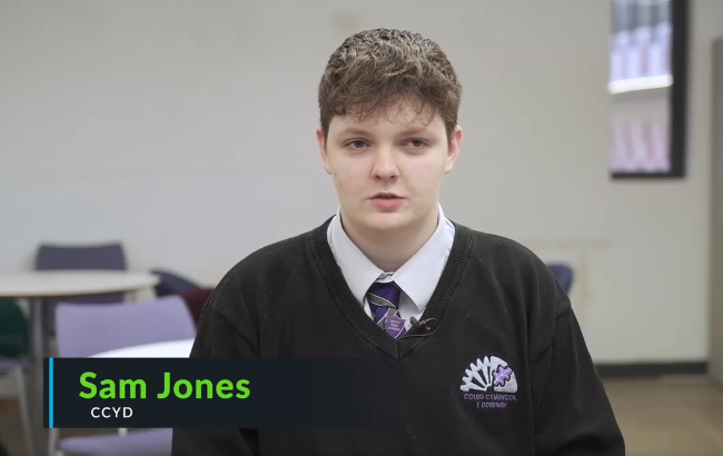 Our Equality, Diversity and Inclusion Finalist Sam Jones of CCYD promotes equality and inclusivity. An active campaigner, trainer and activist for equal rights, Sam tackles stigma head on, and supports fellow students with issues they face.  fb.watch/k-ZT95qTgh/