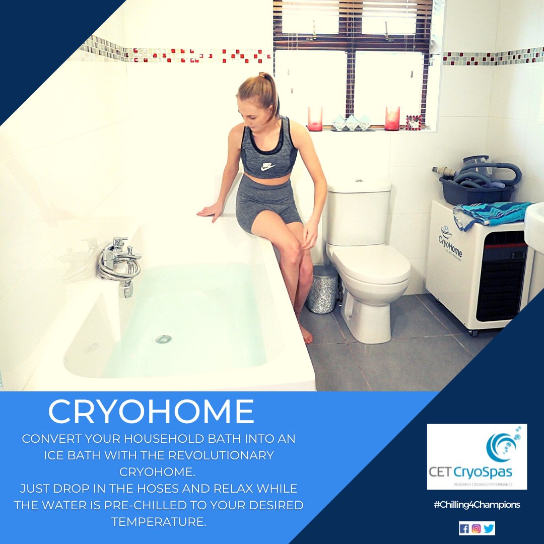 ❄️🛁Turn your regular bath into a refreshing ice bath with the game-changing CryoHome chiller. Enjoy digitally controlled temp, convenient hoses, carry handles, and transport wheels. Say goodbye to ice shopping and hello to ultimate ice bath therapy! 😎 #Chilling4Champions